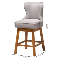 Tufted Back Swivel Counter Stools, Set Of 2-Kirkland's Home Store