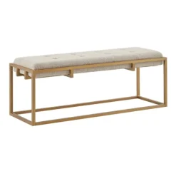 Tufted Bronze Metal Bench-Kirkland's Home Cheap
