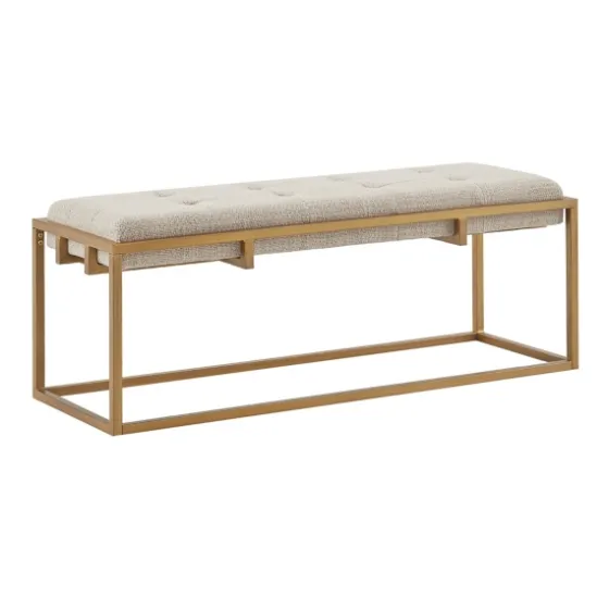 Tufted Bronze Metal Bench-Kirkland's Home Cheap