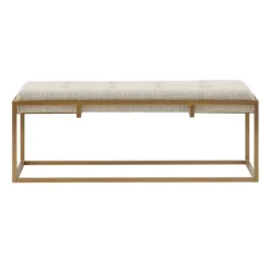 Tufted Bronze Metal Bench-Kirkland's Home Cheap