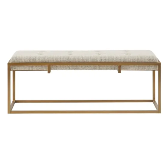 Tufted Bronze Metal Bench-Kirkland's Home Cheap