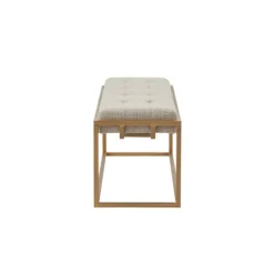 Tufted Bronze Metal Bench-Kirkland's Home Cheap
