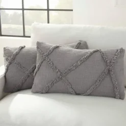 Tufted Diamond Lumbar Pillows, Set Of 2-Kirkland's Home Online