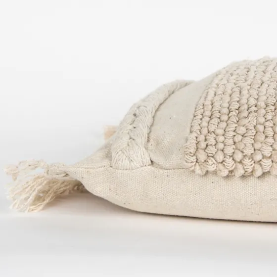 Tufted Macrame Tassels Lumbar Pillow-Kirkland's Home Discount