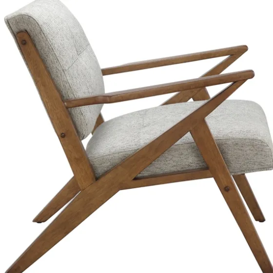 Tufted Pecan Wood Mid-Century Modern Armchair-Kirkland's Home Best Sale