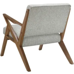 Tufted Pecan Wood Mid-Century Modern Armchair-Kirkland's Home Best Sale