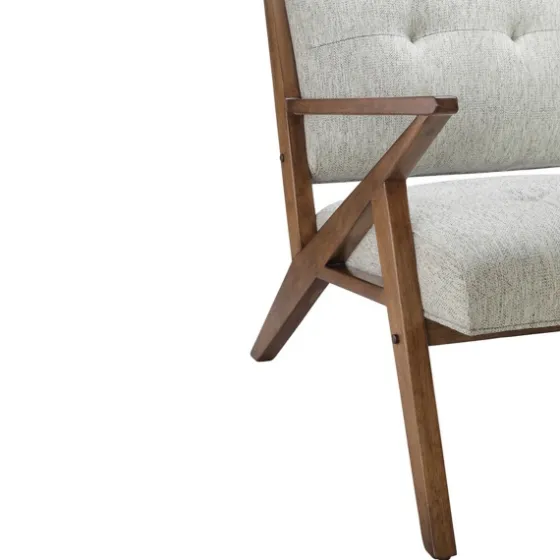 Tufted Pecan Wood Mid-Century Modern Armchair-Kirkland's Home Best Sale