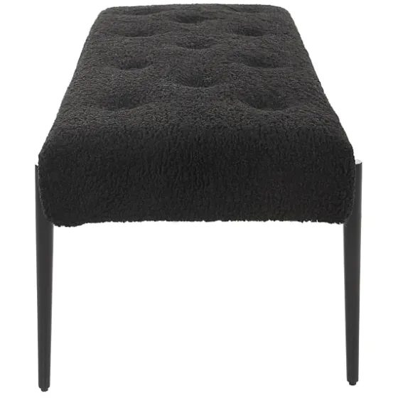 Tufted Shearling Bench-Kirkland's Home Clearance