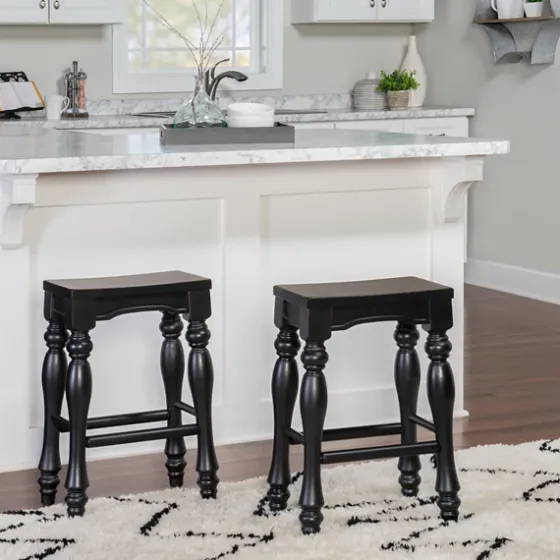 Turned Legs Island Stools, Set Of 2-Kirkland's Home Shop
