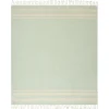 Turquoise And White Stripes Cotton Throw-Kirkland's Home Outlet