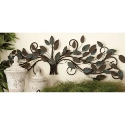 Turquoise Bronze Distressed Iron Vine Wall Plaque-Kirkland's Home Cheap