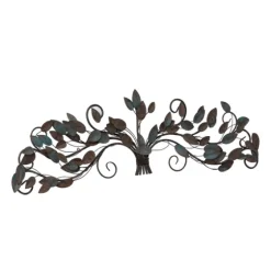 Turquoise Bronze Distressed Iron Vine Wall Plaque-Kirkland's Home Cheap