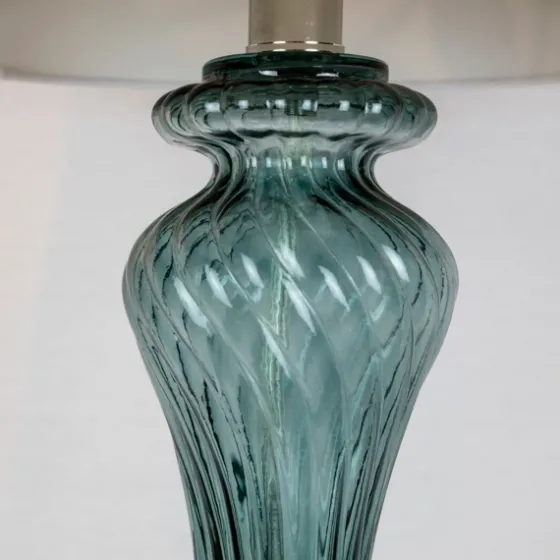 Turquoise Glass Table Lamps, Set Of 2-Kirkland's Home Sale