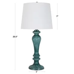 Turquoise Glass Table Lamps, Set Of 2-Kirkland's Home Sale