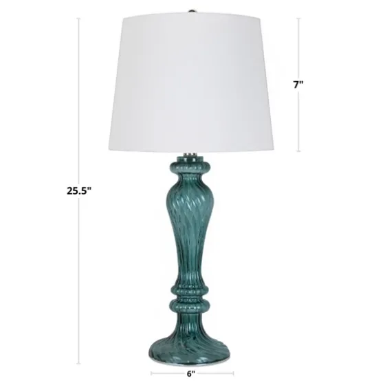 Turquoise Glass Table Lamps, Set Of 2-Kirkland's Home Sale
