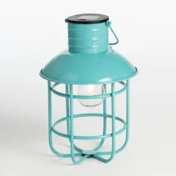 Turquoise Hanging Cage Solar Powered Lantern-Kirkland's Home Best Sale