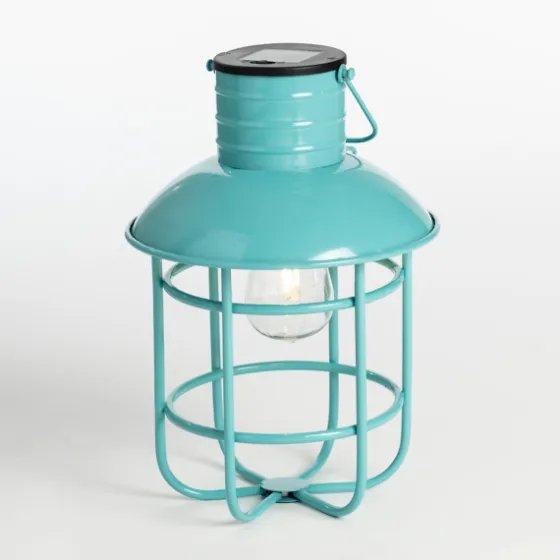 Turquoise Hanging Cage Solar Powered Lantern-Kirkland's Home Best Sale