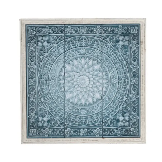 Turquoise Iron Floral Scrollwork Wall Plaque-Kirkland's Home Best