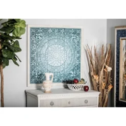 Turquoise Iron Floral Scrollwork Wall Plaque-Kirkland's Home Best