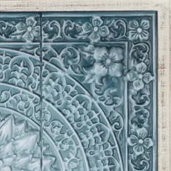 Turquoise Iron Floral Scrollwork Wall Plaque-Kirkland's Home Best