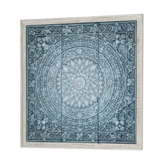 Turquoise Iron Floral Scrollwork Wall Plaque-Kirkland's Home Best