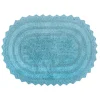 Turquoise Large Crochet Oval Bath Mat-Kirkland's Home Flash Sale