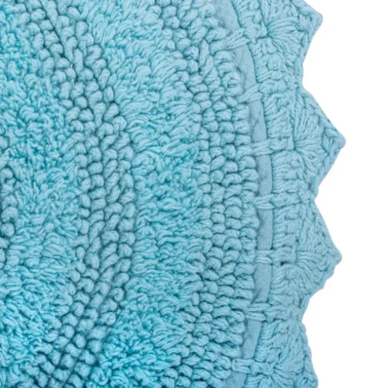 Turquoise Large Crochet Oval Bath Mat-Kirkland's Home Flash Sale