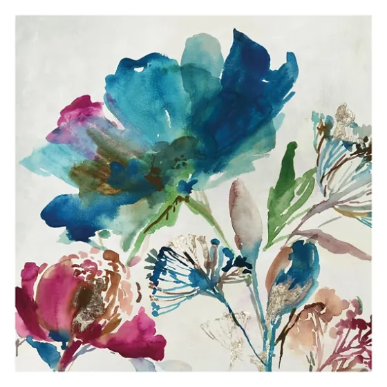 Turquoise On Watercolor Giclee Canvas Art Print-Kirkland's Home Shop