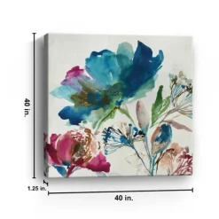 Turquoise On Watercolor Giclee Canvas Art Print-Kirkland's Home Shop