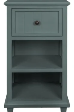 Turquoise Slim Wooden 2-Shelf Side Table-Kirkland's Home Fashion