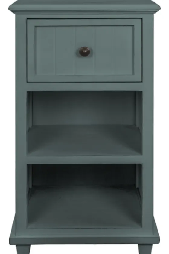 Turquoise Slim Wooden 2-Shelf Side Table-Kirkland's Home Fashion
