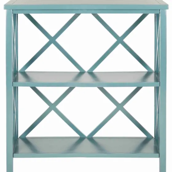 Turquoise Trellis Pine Wood Bookshelf-Kirkland's Home Best