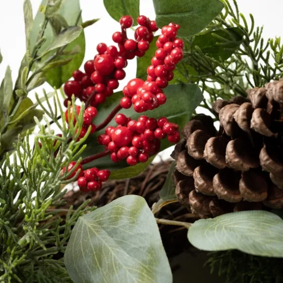 Twigs And Winter Foliage Pine Berry Wreath-Kirkland's Home New