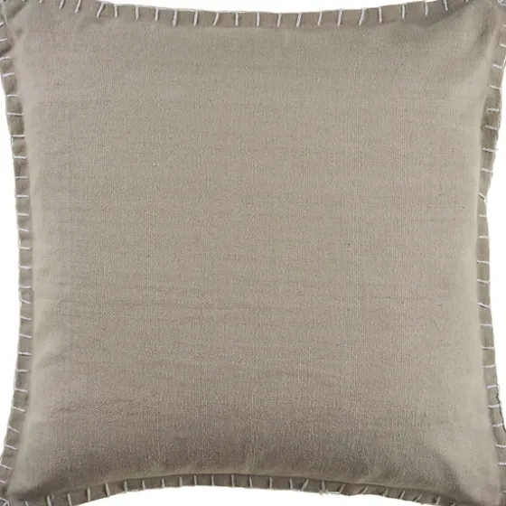 Twine Embroidered Edge Pillow, 24 In.-Kirkland's Home Best