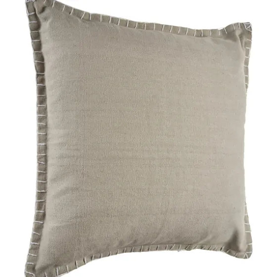 Twine Embroidered Edge Pillow, 24 In.-Kirkland's Home Best