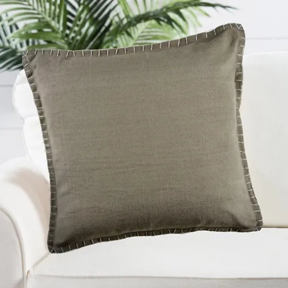 Twine Embroidered Edge Pillow, 24 In.-Kirkland's Home Best