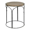 Twisted Metal Leg Rattan Top Accent Table-Kirkland's Home Flash Sale