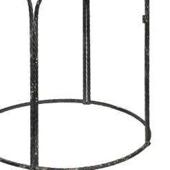 Twisted Metal Leg Rattan Top Accent Table-Kirkland's Home Flash Sale