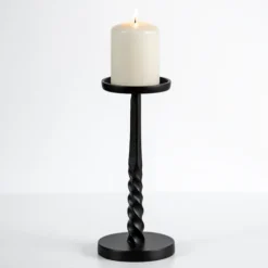 Twisted Metal Pillar Candle Holder, 10 In.-Kirkland's Home Online