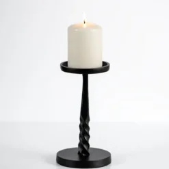 Twisted Metal Pillar Candle Holder, 8 In.-Kirkland's Home New