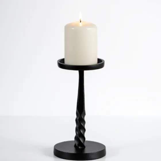 Twisted Metal Pillar Candle Holder, 8 In.-Kirkland's Home New