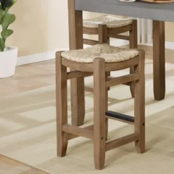Twisted Seagrass And Wood Counter Stools, Set Of 2-Kirkland's Home Best Sale