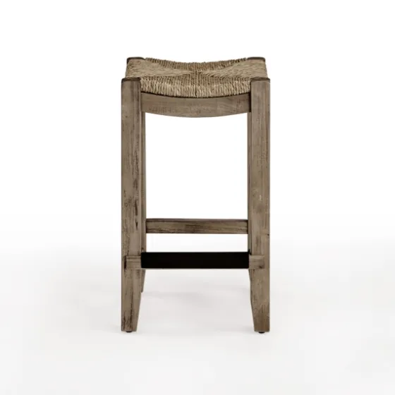 Twisted Seagrass And Wood Counter Stool-Kirkland's Home Store