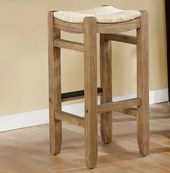 Twisted Seagrass And Wood Bar Stool-Kirkland's Home Sale