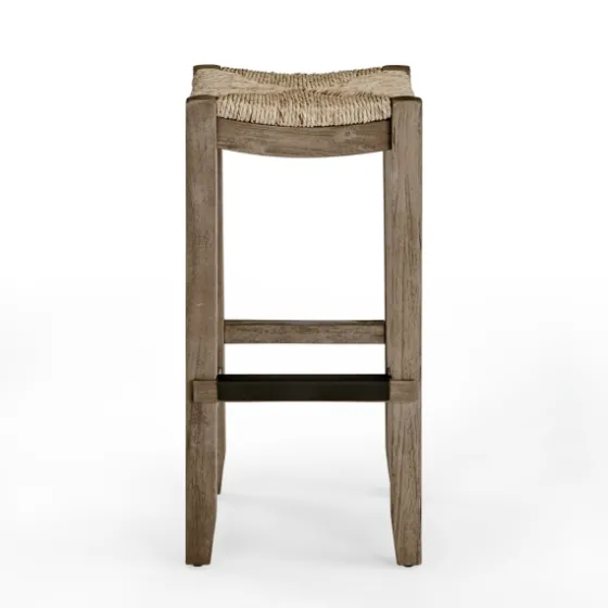 Twisted Seagrass And Wood Bar Stool-Kirkland's Home Sale