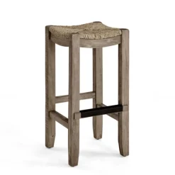 Twisted Seagrass And Wood Bar Stool-Kirkland's Home Sale