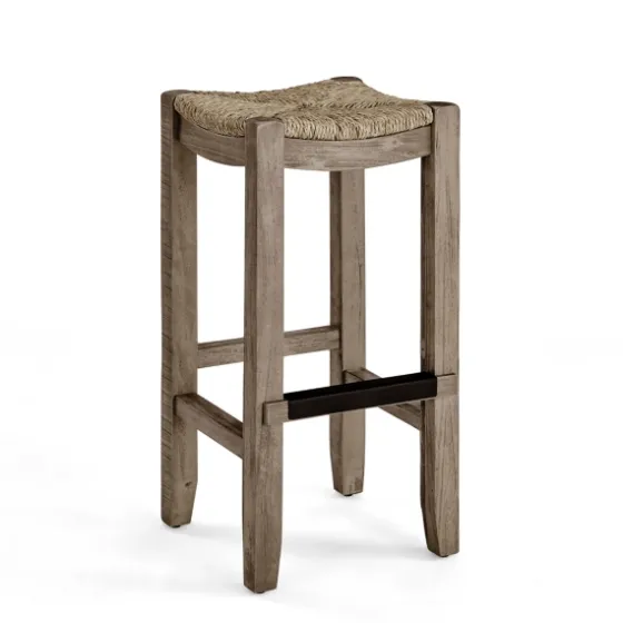 Twisted Seagrass And Wood Bar Stool-Kirkland's Home Sale
