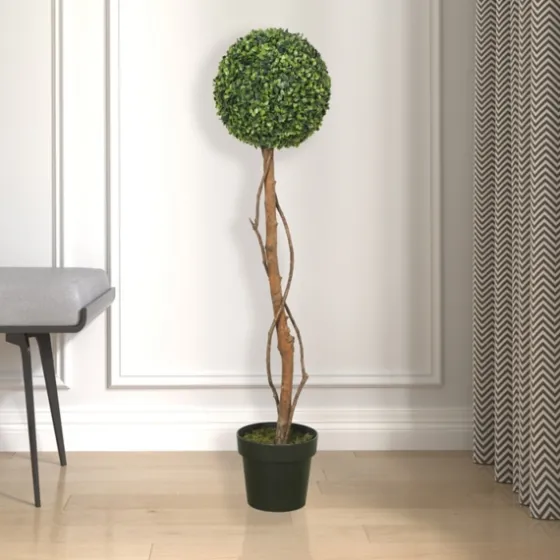 Twisted Trunk Boxwood Ball Topiary-Kirkland's Home New