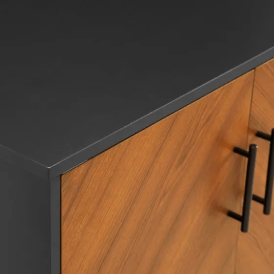 Two Tone Chevron Cabinet-Kirkland's Home Clearance