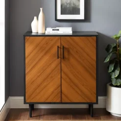 Two Tone Chevron Cabinet-Kirkland's Home Clearance